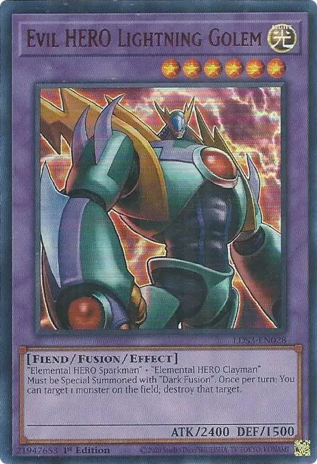 Evil HERO Lightning Golem (Red) [LDS3-EN028] Ultra Rare | Fandemonia Ltd