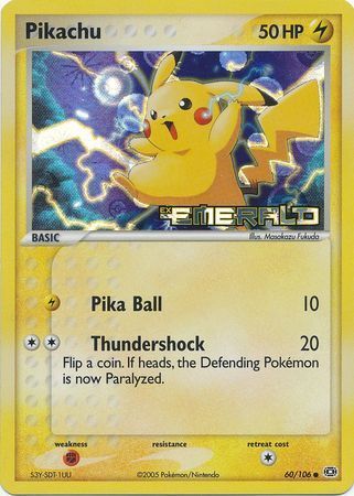 Pikachu (60/106) (Stamped) [EX: Emerald] | Fandemonia Ltd