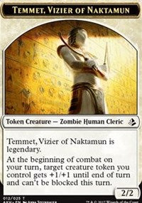 Temmet, Vizier of Naktamun // Zombie Token [Amonkhet Tokens] | Fandemonia Ltd