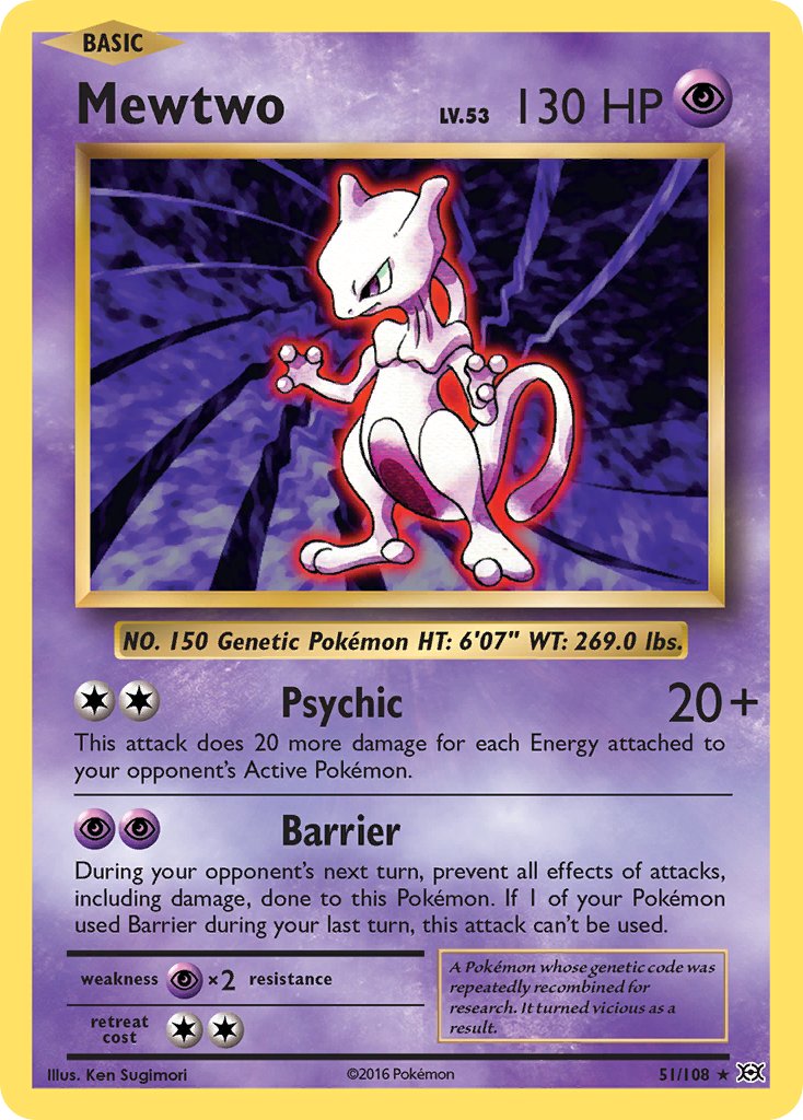 Mewtwo (51/108) (Theme Deck Exclusive) [XY: Evolutions] | Fandemonia Ltd