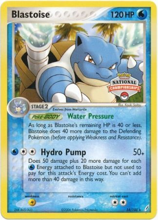 Blastoise (14/100) (National Championship Promo) [EX: Crystal Guardians] | Fandemonia Ltd