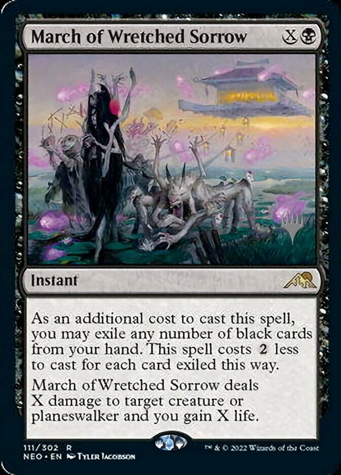 March of Wretched Sorrow (Promo Pack) [Kamigawa: Neon Dynasty Promos] | Fandemonia Ltd