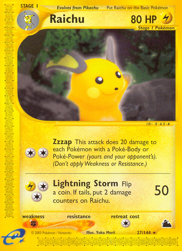 Raichu (27/144) [Skyridge] | Fandemonia Ltd