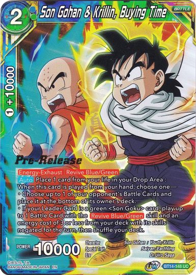 Son Gohan & Krillin, Buying Time (BT14-148) [Cross Spirits Prerelease Promos] | Fandemonia Ltd