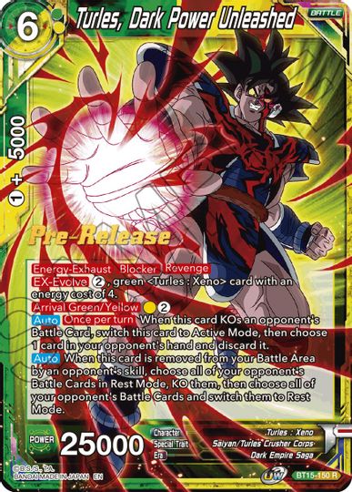 Turles, Dark Power Unleashed (BT15-150) [Saiyan Showdown Prerelease Promos] | Fandemonia Ltd