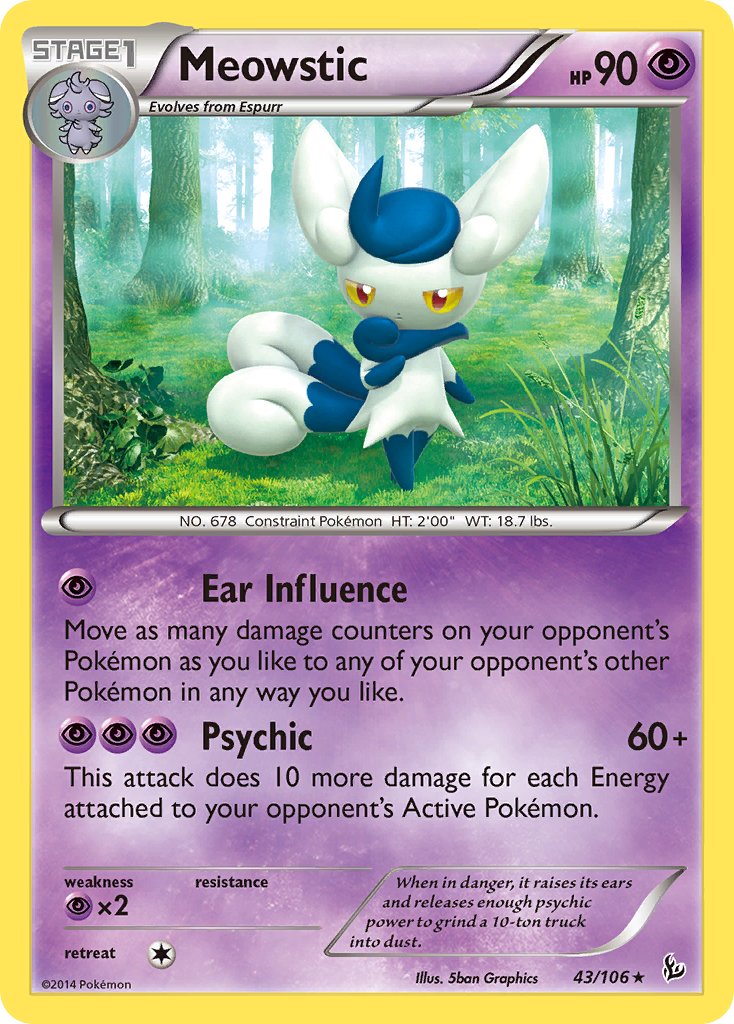 Meowstic (43/106) (Theme Deck Exclusive) [XY: Flashfire] | Fandemonia Ltd