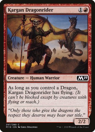 Kargan Dragonrider [Core Set 2019] | Fandemonia Ltd