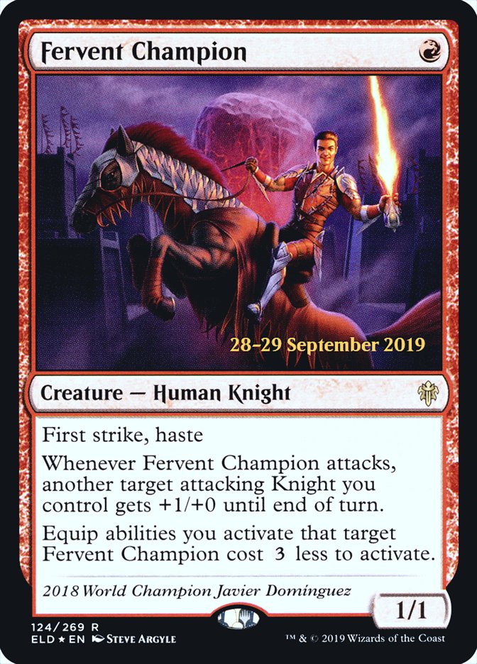 Fervent Champion  [Throne of Eldraine Prerelease Promos] | Fandemonia Ltd