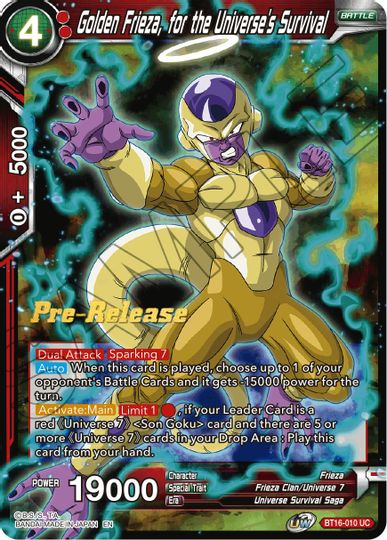 Golden Frieza, for the Universe's Survival (BT16-010) [Realm of the Gods Prerelease Promos] | Fandemonia Ltd