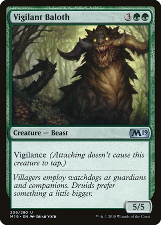 Vigilant Baloth [Core Set 2019] | Fandemonia Ltd