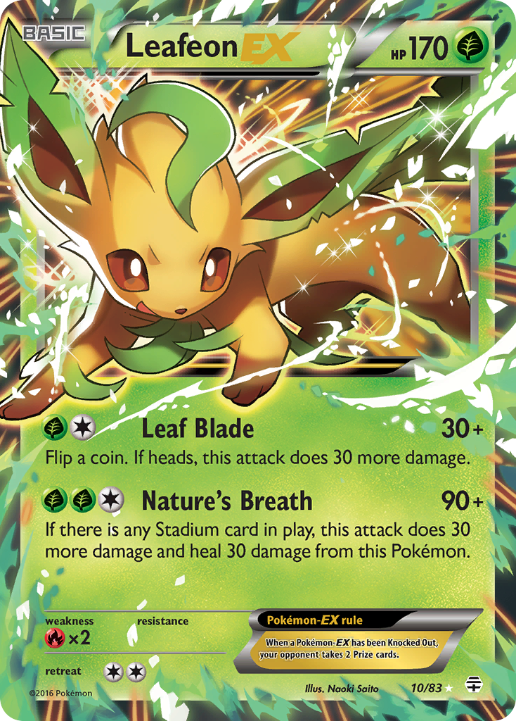 Leafeon EX (10/83) [XY: Generations] | Fandemonia Ltd