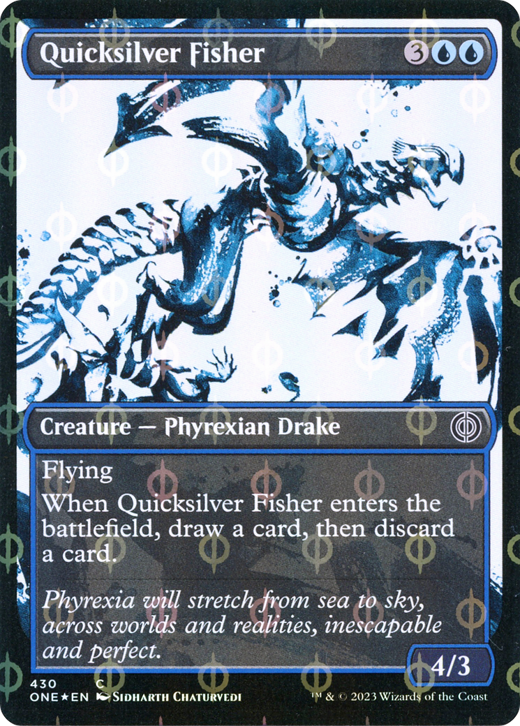 Quicksilver Fisher (Showcase Ichor Step-and-Compleat Foil) [Phyrexia: All Will Be One] | Fandemonia Ltd