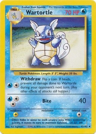 Wartortle (42/102) [Base Set Unlimited] | Fandemonia Ltd