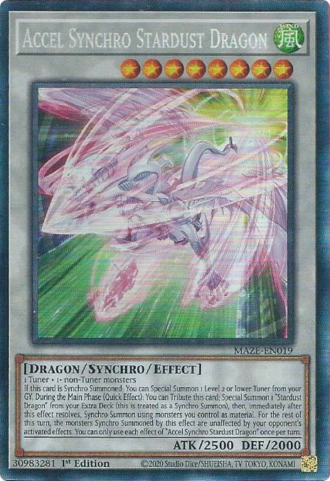 Accel Synchro Stardust Dragon [MAZE-EN019] Collector's Rare | Fandemonia Ltd