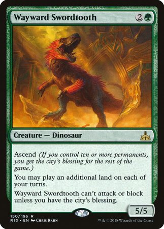 Wayward Swordtooth [Rivals of Ixalan] | Fandemonia Ltd