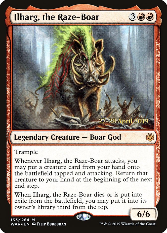 Ilharg, the Raze-Boar  [War of the Spark Prerelease Promos] | Fandemonia Ltd