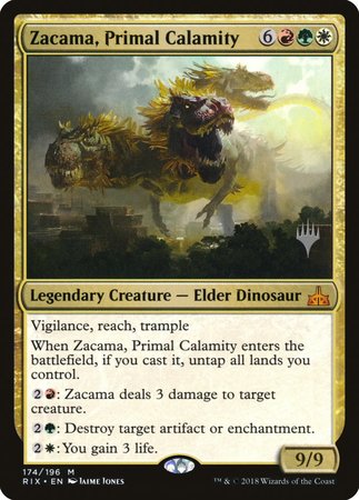 Zacama, Primal Calamity [Rivals of Ixalan Promos] | Fandemonia Ltd