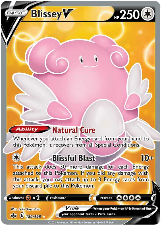 Blissey V (182/198) [Sword & Shield: Chilling Reign] | Fandemonia Ltd