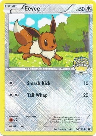 Eevee (84/108) (City Championship Promo) [Black & White: Dark Explorers] | Fandemonia Ltd