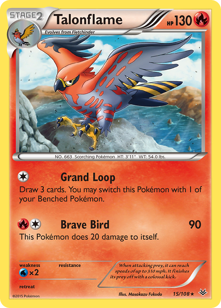 Talonflame (15/108) [XY: Roaring Skies] | Fandemonia Ltd