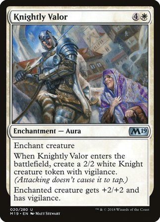 Knightly Valor [Core Set 2019] | Fandemonia Ltd