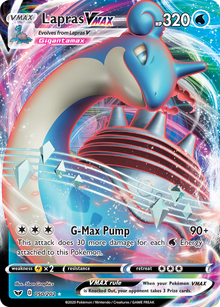 Lapras VMAX (050/202) [Sword & Shield: Base Set] | Fandemonia Ltd