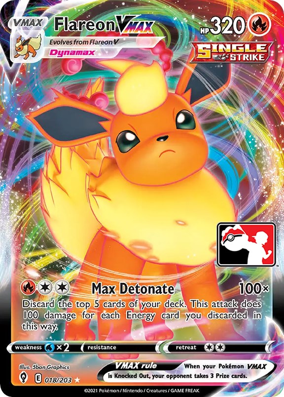 Flareon VMAX (018/203) [Prize Pack Series One] | Fandemonia Ltd