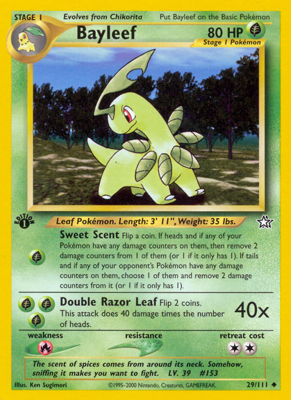 Bayleef (29/111) [Neo Genesis 1st Edition] | Fandemonia Ltd