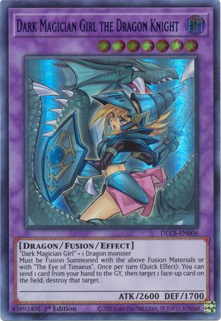 Dark Magician Girl the Dragon Knight (Alternate Art) (Green) [DLCS-EN006] Ultra Rare | Fandemonia Ltd