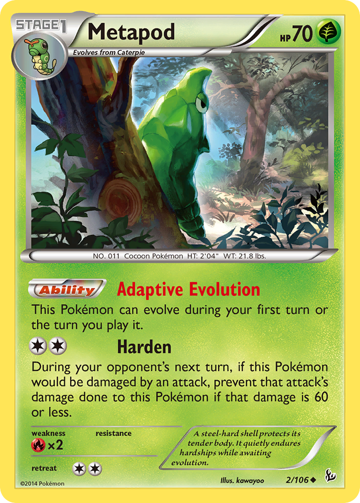 Metapod (2/106) [XY: Flashfire] | Fandemonia Ltd