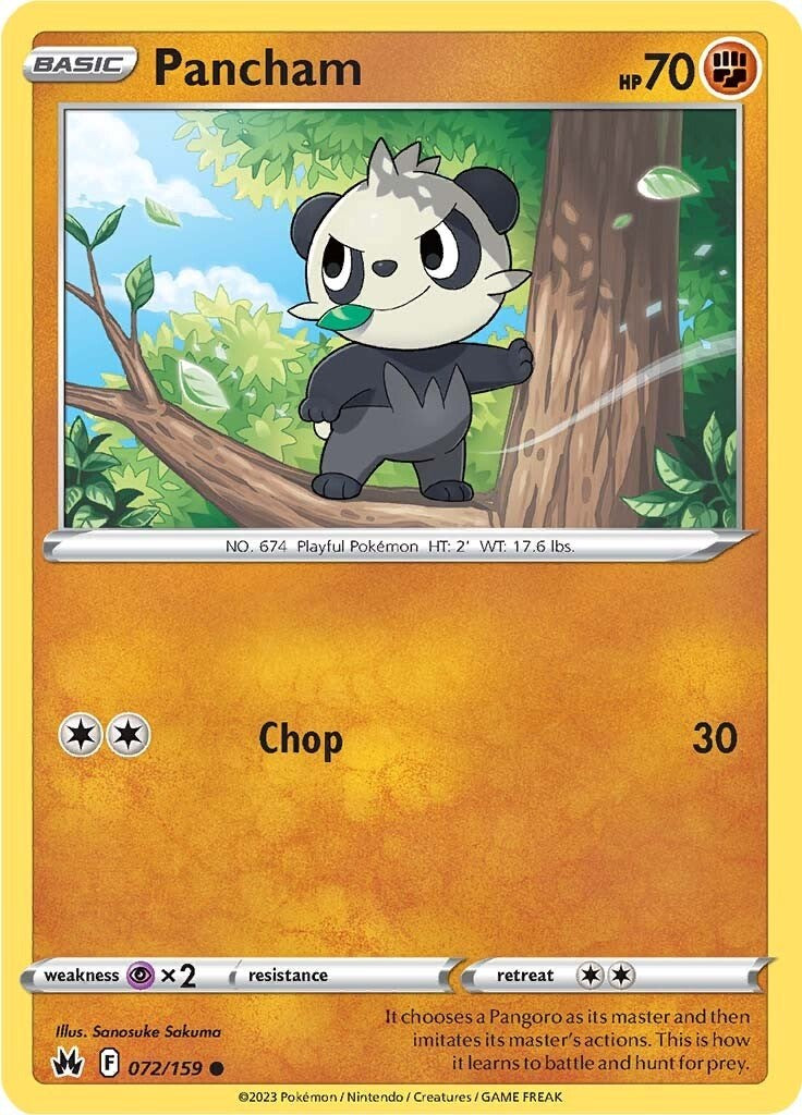 Pancham (072/159) [Sword & Shield: Crown Zenith] | Fandemonia Ltd