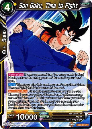 Son Goku, Time to Fight (Starter Deck - Rising Broly) [SD8-07] | Fandemonia Ltd