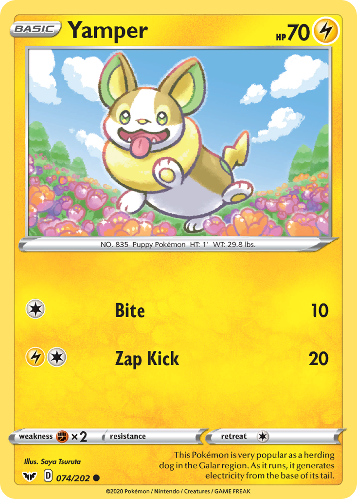 Yamper (074/202) [Sword & Shield: Base Set] | Fandemonia Ltd