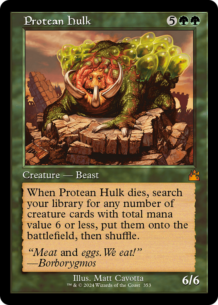 Protean Hulk (Retro Frame) [Ravnica Remastered] | Fandemonia Ltd