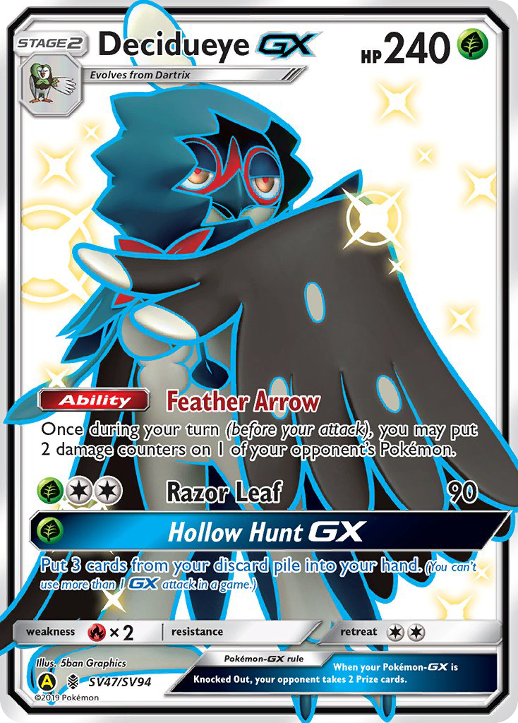 Decidueye GX (SV47/SV94) [Sun & Moon: Hidden Fates - Shiny Vault] | Fandemonia Ltd