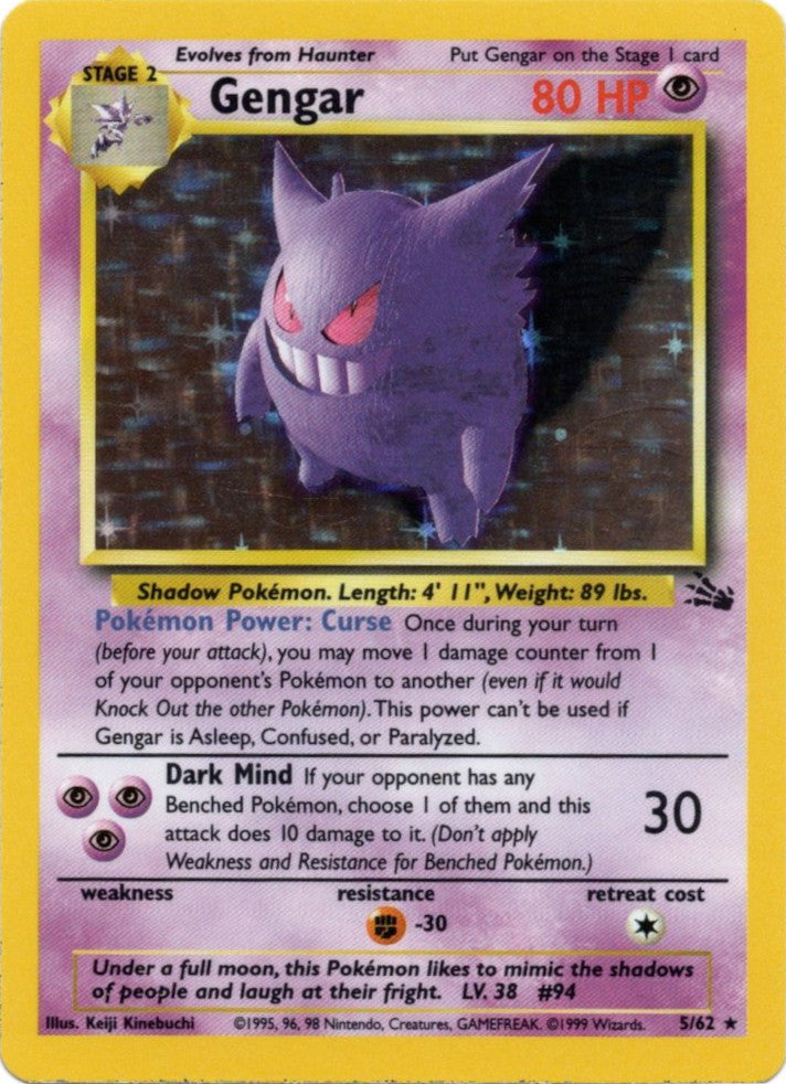 Gengar (5/62) [Fossil Unlimited] | Fandemonia Ltd