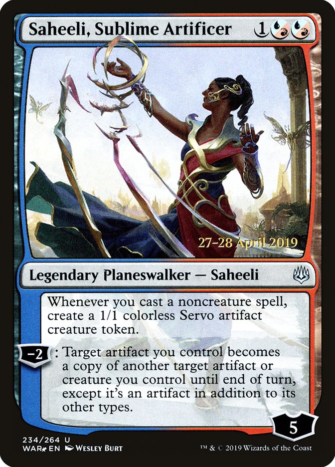 Saheeli, Sublime Artificer  [War of the Spark Prerelease Promos] | Fandemonia Ltd