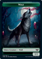 Zombie (008) // Wolf (014) Double-sided Token [Innistrad: Crimson Vow Tokens] | Fandemonia Ltd