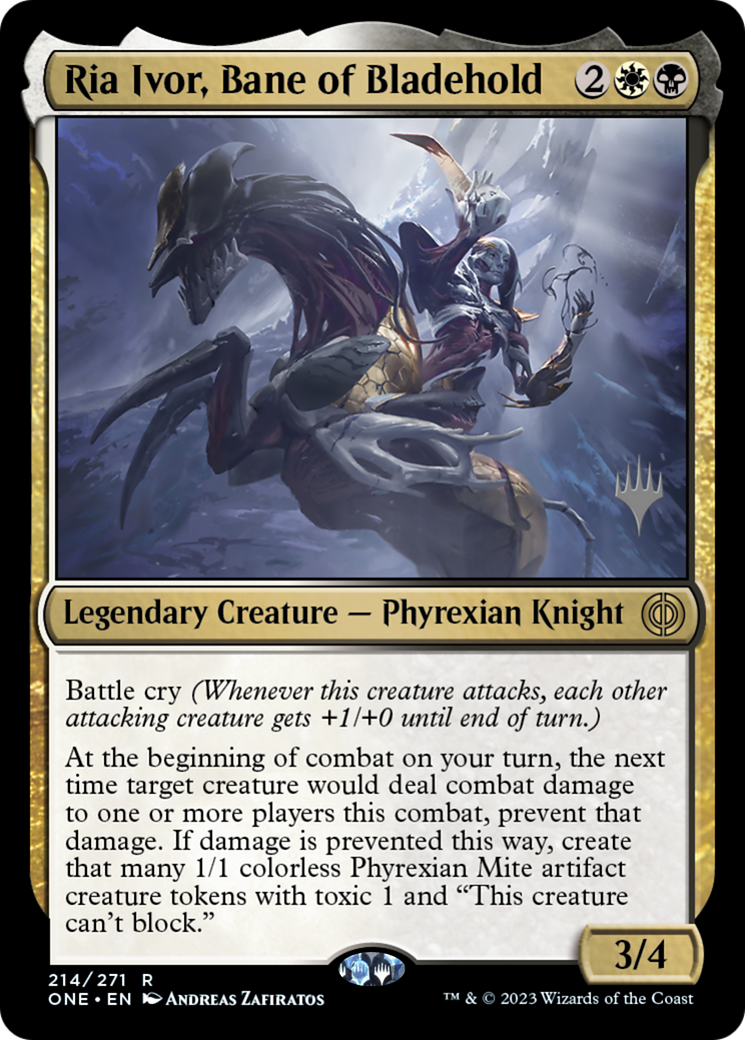 Ria Ivor, Bane of Bladehold (Promo Pack) [Phyrexia: All Will Be One Promos] | Fandemonia Ltd