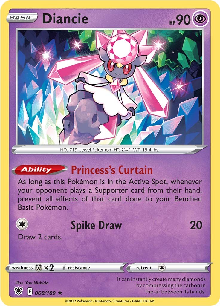 Diancie (068/189) [Sword & Shield: Astral Radiance] | Fandemonia Ltd