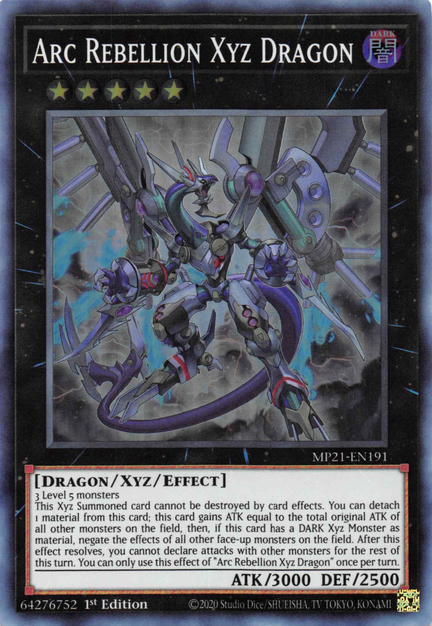 Arc Rebellion Xyz Dragon [MP21-EN191] Super Rare | Fandemonia Ltd