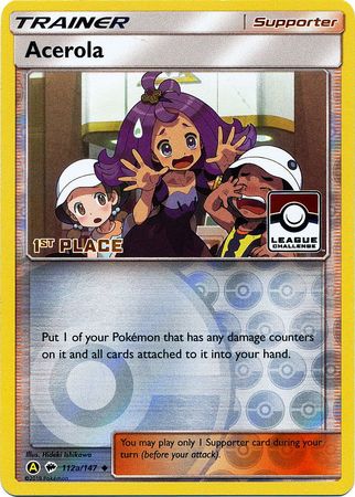 Acerola (112a/147) (League Promo 1st Place) [Sun & Moon: Burning Shadows] | Fandemonia Ltd