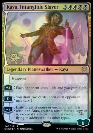 Kaya, Intangible Slayer [Phyrexia: All Will Be One Prerelease Promos] | Fandemonia Ltd