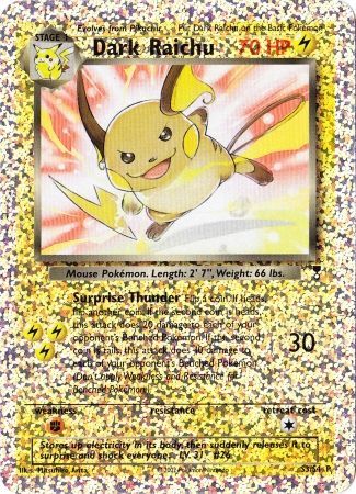 Dark Raichu (S3/S4) [Box Topper] | Fandemonia Ltd