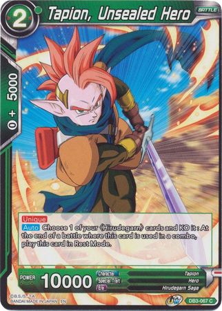 Tapion, Unsealed Hero [DB3-067] | Fandemonia Ltd