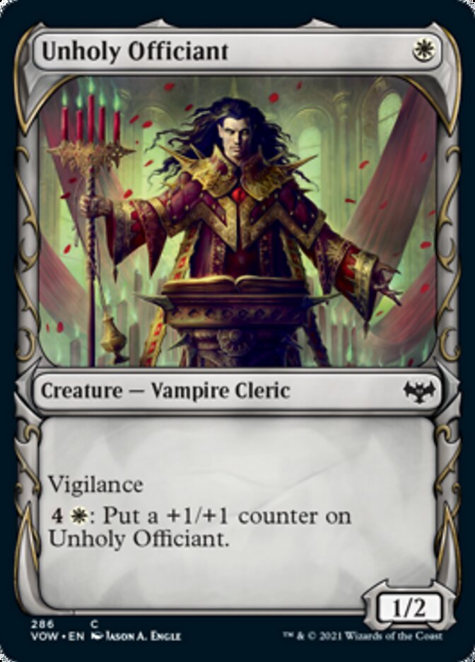 Unholy Officiant (Showcase Fang Frame) [Innistrad: Crimson Vow] | Fandemonia Ltd