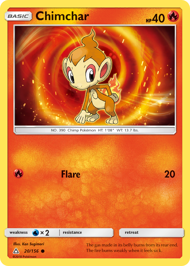 Chimchar (20/156) [Sun & Moon: Ultra Prism] | Fandemonia Ltd