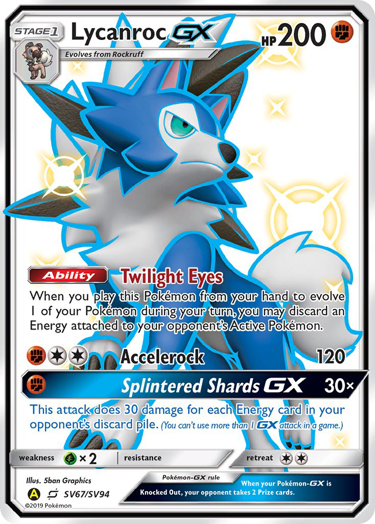 Lycanroc GX (SV67/SV94) [Sun & Moon: Hidden Fates - Shiny Vault] | Fandemonia Ltd