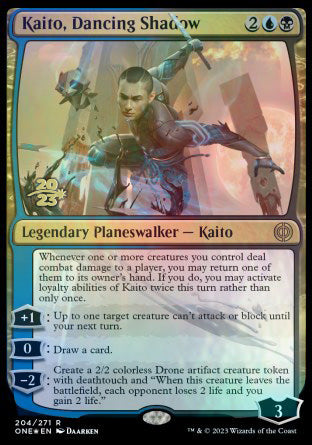 Kaito, Dancing Shadow [Phyrexia: All Will Be One Prerelease Promos] | Fandemonia Ltd