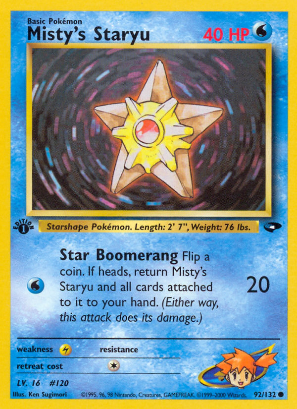 Misty's Staryu (92/132) [Gym Challenge 1st Edition] | Fandemonia Ltd